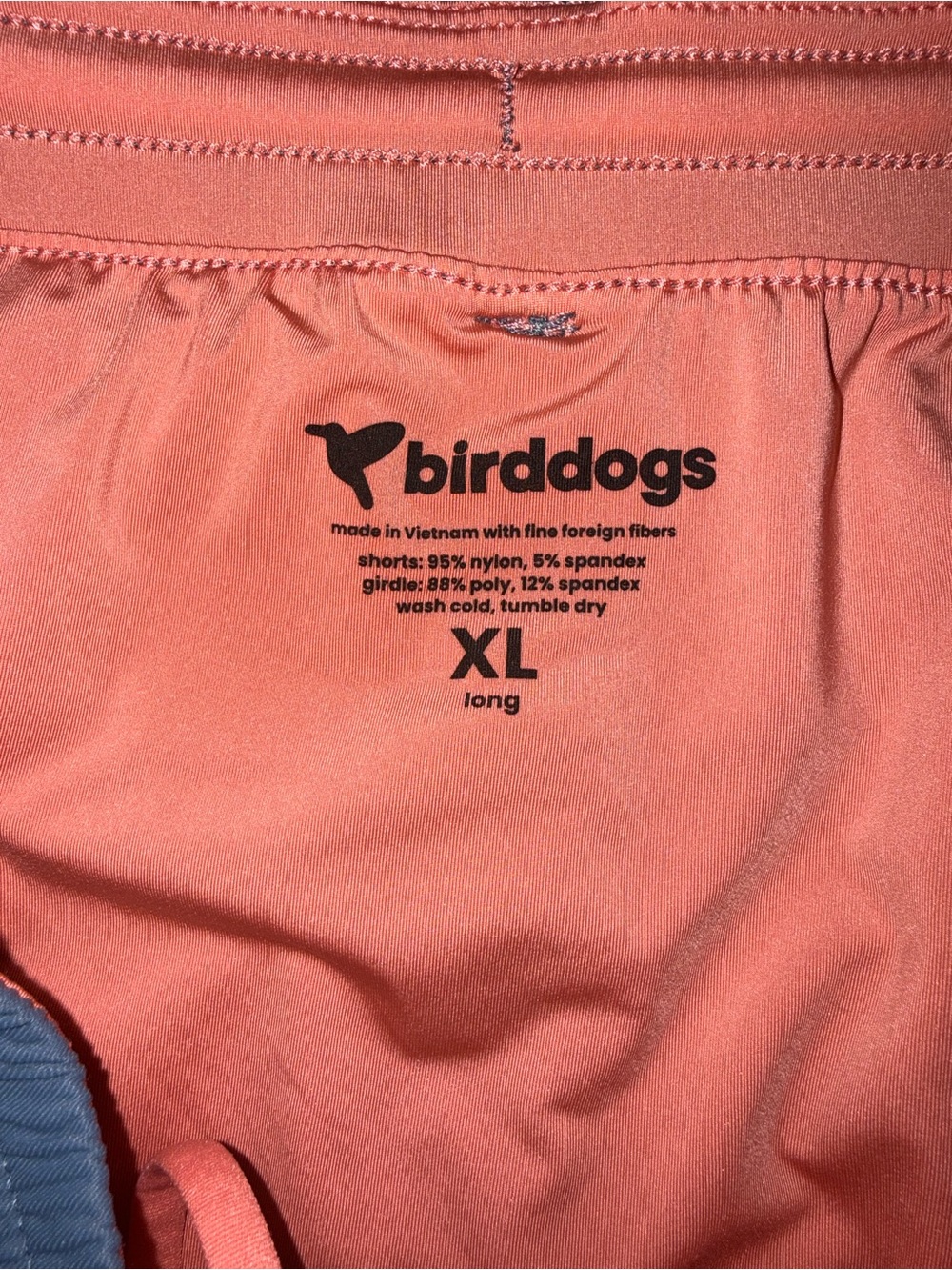 Birddogs Men’s Hybrid Shorts Blue Grey with Melon Liner 8” Inseam XL - Picture 4 of 7